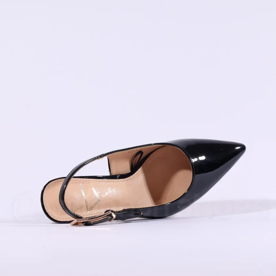 Women Una Healy Dust My Broom Heel Slingback - Black Patent