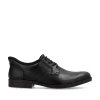 Rieker Men Easy On Elasticated Lace Shoe - Black Leather