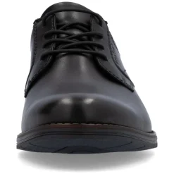 Rieker Men Easy On Elasticated Lace Shoe - Black Leather