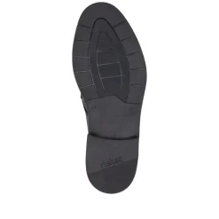Rieker Men Easy On Elasticated Lace Shoe - Black Leather