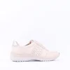 Women Caprice Edith Side Panel Comfort Shoe - Cream Gold