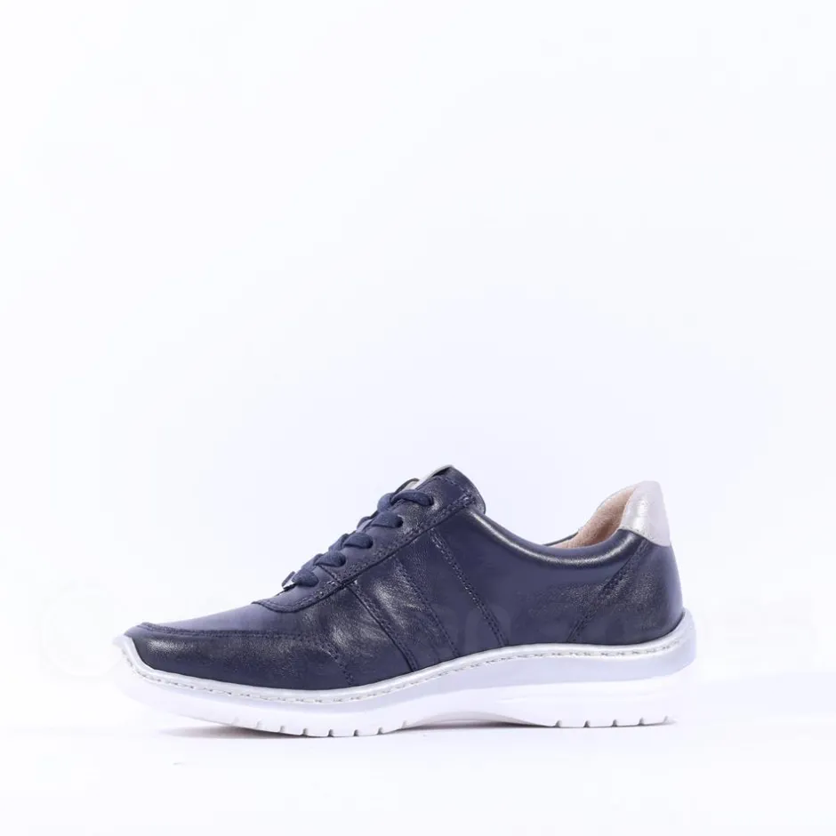 Women Caprice Edith Side Panel Comfort Shoe - Dark Blue
