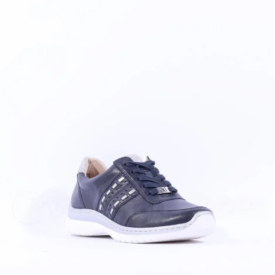 Women Caprice Edith Side Panel Comfort Shoe - Dark Blue