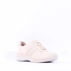 Women Caprice Edith Side Panel Comfort Shoe - Cream Gold