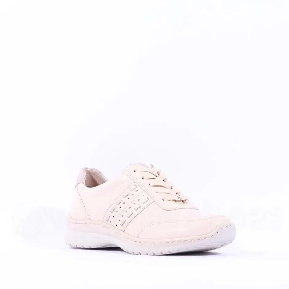Women Caprice Edith Side Panel Comfort Shoe - Cream Gold