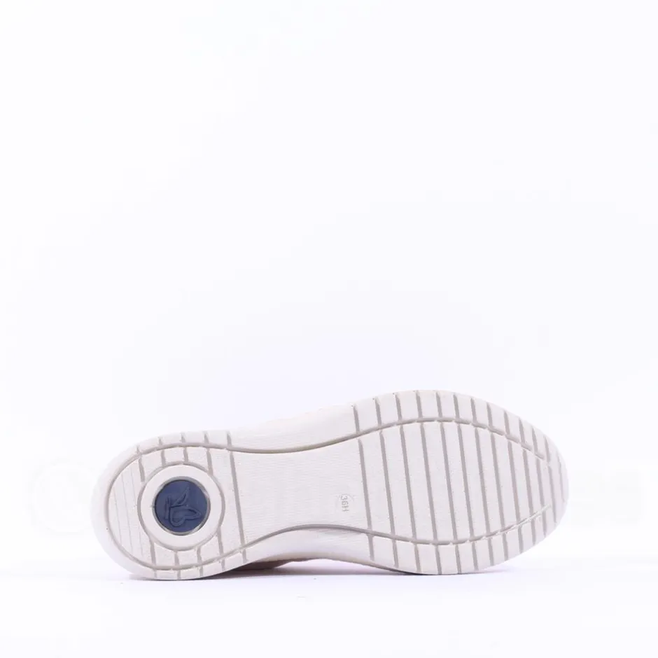 Women Caprice Edith Side Panel Comfort Shoe - Cream Gold