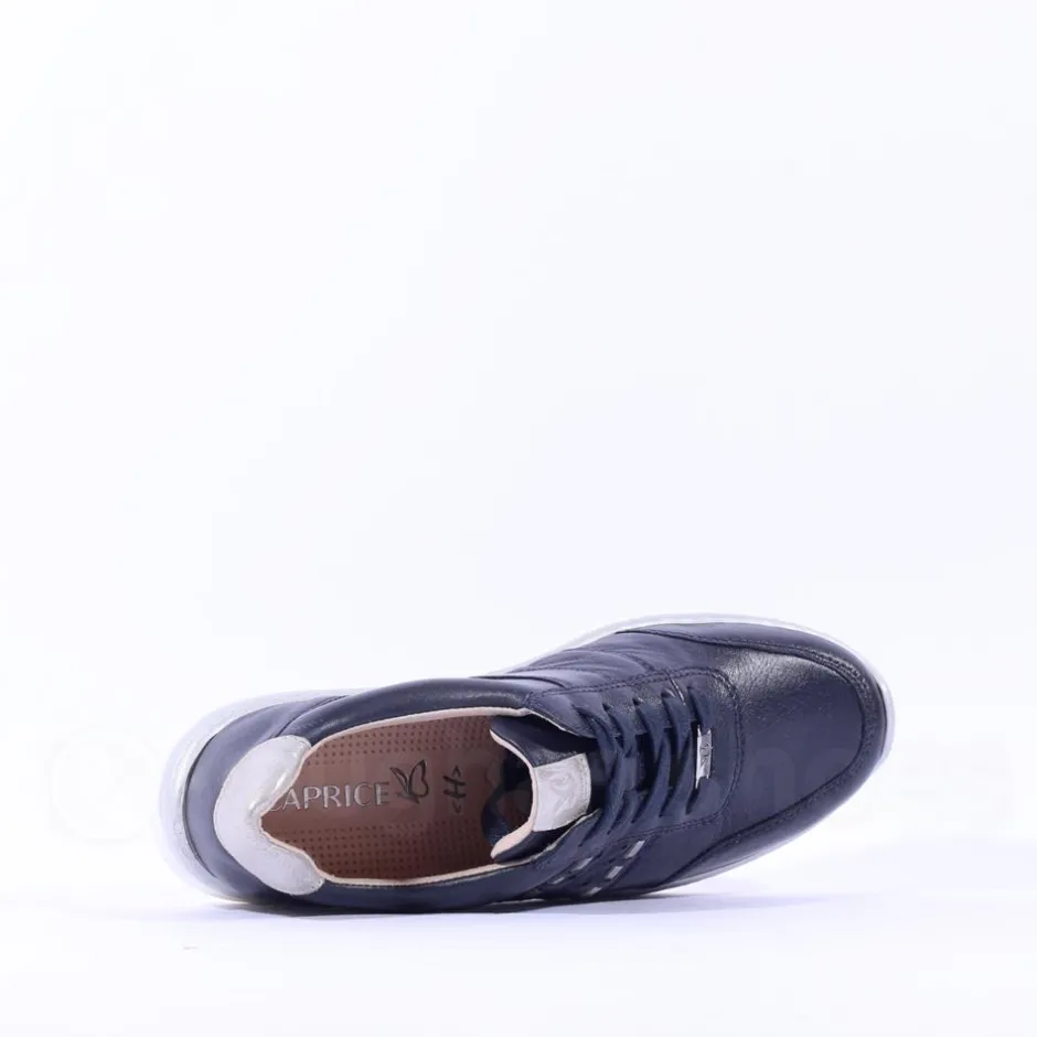 Women Caprice Edith Side Panel Comfort Shoe - Dark Blue