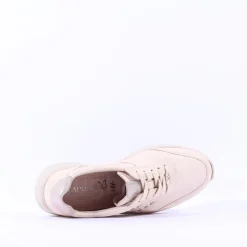 Women Caprice Edith Side Panel Comfort Shoe - Cream Gold