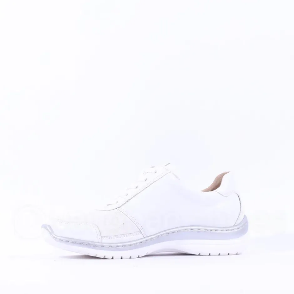 Women Caprice Edith Side Zip Comfort Shoe - White Silver