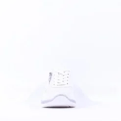 Women Caprice Edith Side Zip Comfort Shoe - White Silver