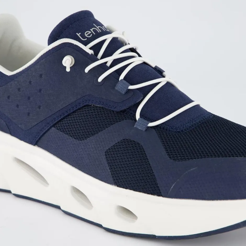 Ten Haag Men Elastic Lace Trainer - Ocean