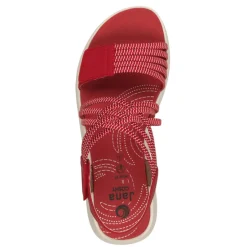 Women Jana Elasticated Strappy Platform Sandal - Red