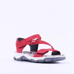 Women Rieker Elasticated Strappy Sandal - Red