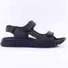 Ara Men Elio Wide Sporty Velcro Sandal - All Black