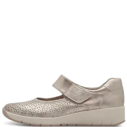 Women Jana Eloq Perforated Velcro Strap Shoe - Rose Gold