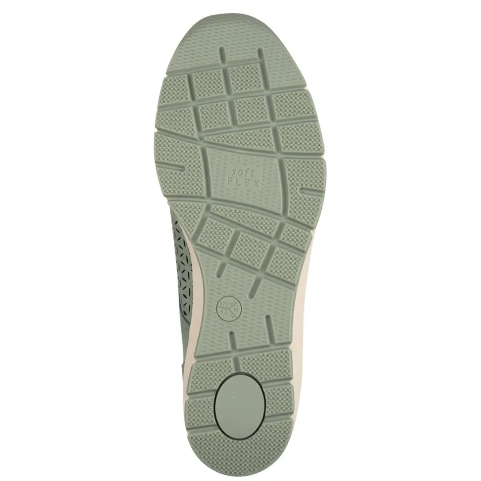Women Jana Eloq Perforated Velcro Strap Shoe - Sage
