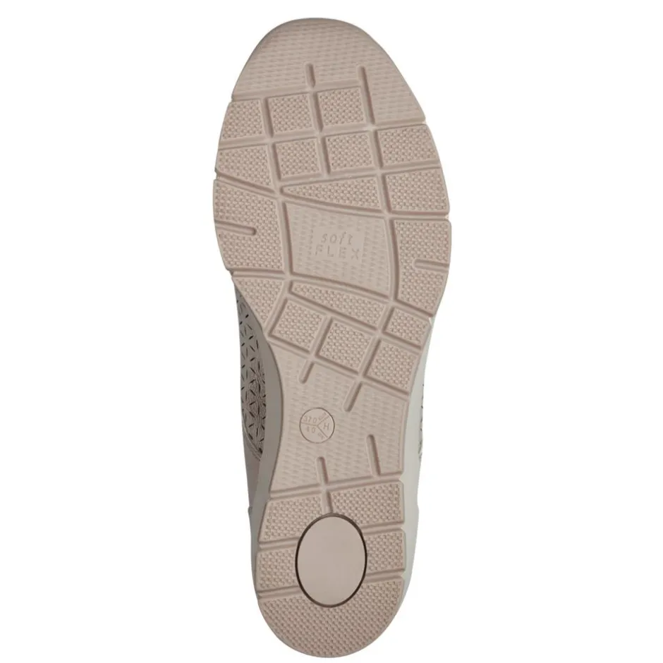 Women Jana Eloq Perforated Velcro Strap Shoe - Rose Gold