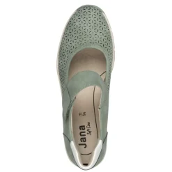 Women Jana Eloq Perforated Velcro Strap Shoe - Sage