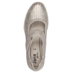 Women Jana Eloq Perforated Velcro Strap Shoe - Rose Gold