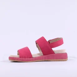 Women Caprice Elvana Low Slingback Sandal - Pink Nubuck