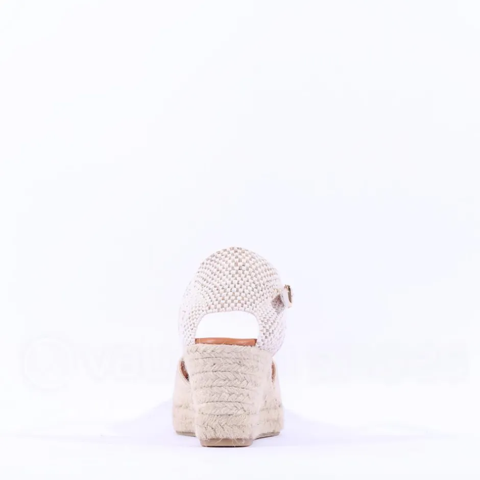 Women Wonders Ena Covered Espadrille Wedge - Gold Leather