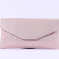 Le Babe Envelope Clutch Chain Handbag - Nude Shimmer