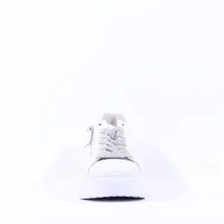 Women Gabor Epsom Light Platform Zip Trainer - Silver Combi