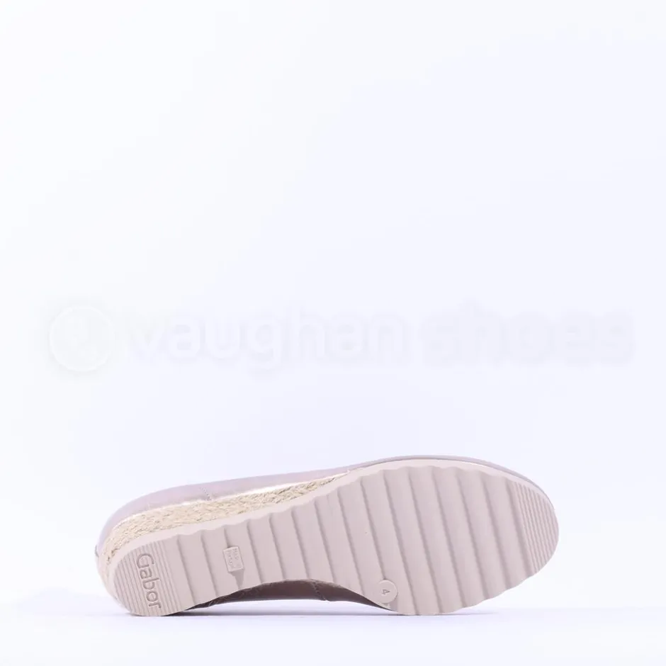 Women Gabor Epworth Espradrille Slip On Wedge - Gold Metallic