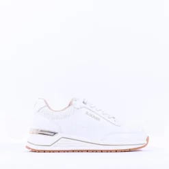 Women S.Oliver Erin Wedge Laced Trainer - White