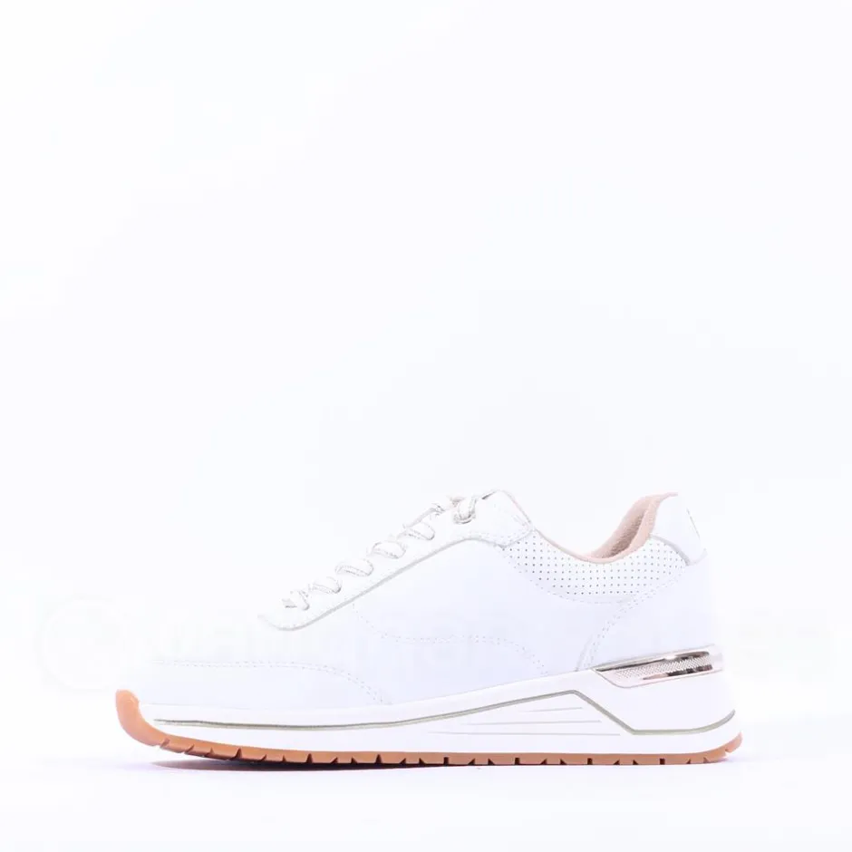 Women S.Oliver Erin Wedge Laced Trainer - White