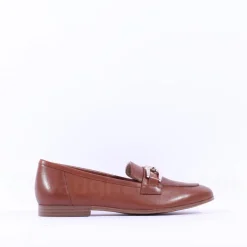 Women Caprice Eva Classic Link Loafer - Cognac Leather