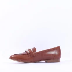 Women Caprice Eva Classic Link Loafer - Cognac Leather