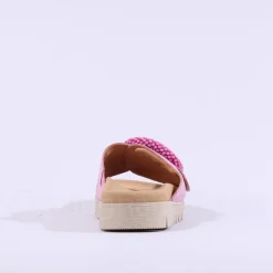 Women Gabor Everly Beaded Ring Velcro Mule - Soft Pink