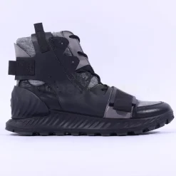 Ecco Men Exostrike Boot Velcro Straps - Black Grey