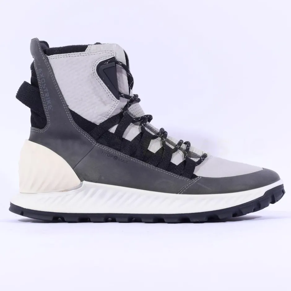 Ecco Men Exostrike Hydromax Boot - Grey Combi Leather
