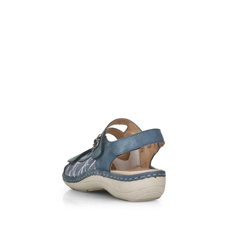 Women Remonte Filippa 2 Velcro Strap Sandal - Blue Combination