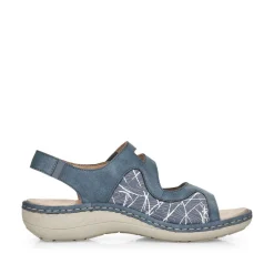 Women Remonte Filippa 2 Velcro Strap Sandal - Blue Combination