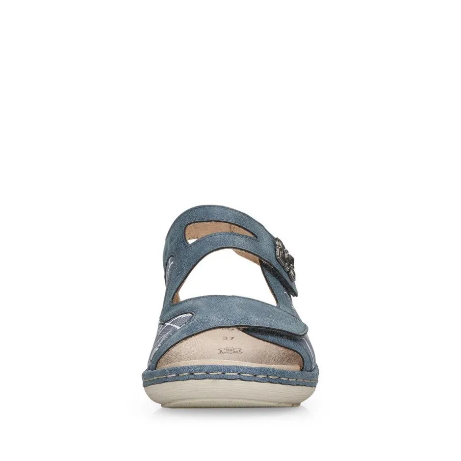 Women Remonte Filippa 2 Velcro Strap Sandal - Blue Combination