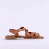 Women Oh My Sandals Flat Gladiator Sandal - Cognac