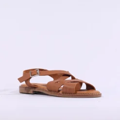 Women Oh My Sandals Flat Gladiator Sandal - Cognac