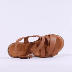 Women Oh My Sandals Flat Gladiator Sandal - Cognac