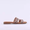 Women Oh My Sandals Flat Mule Slider - Leopard Print