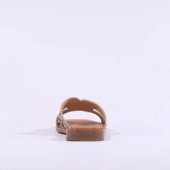 Women Oh My Sandals Flat Mule Slider - Leopard Print
