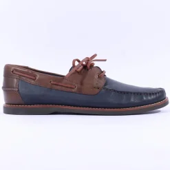 Anatomic Gel Floripa Boat Shoe - Navy Brown Combi