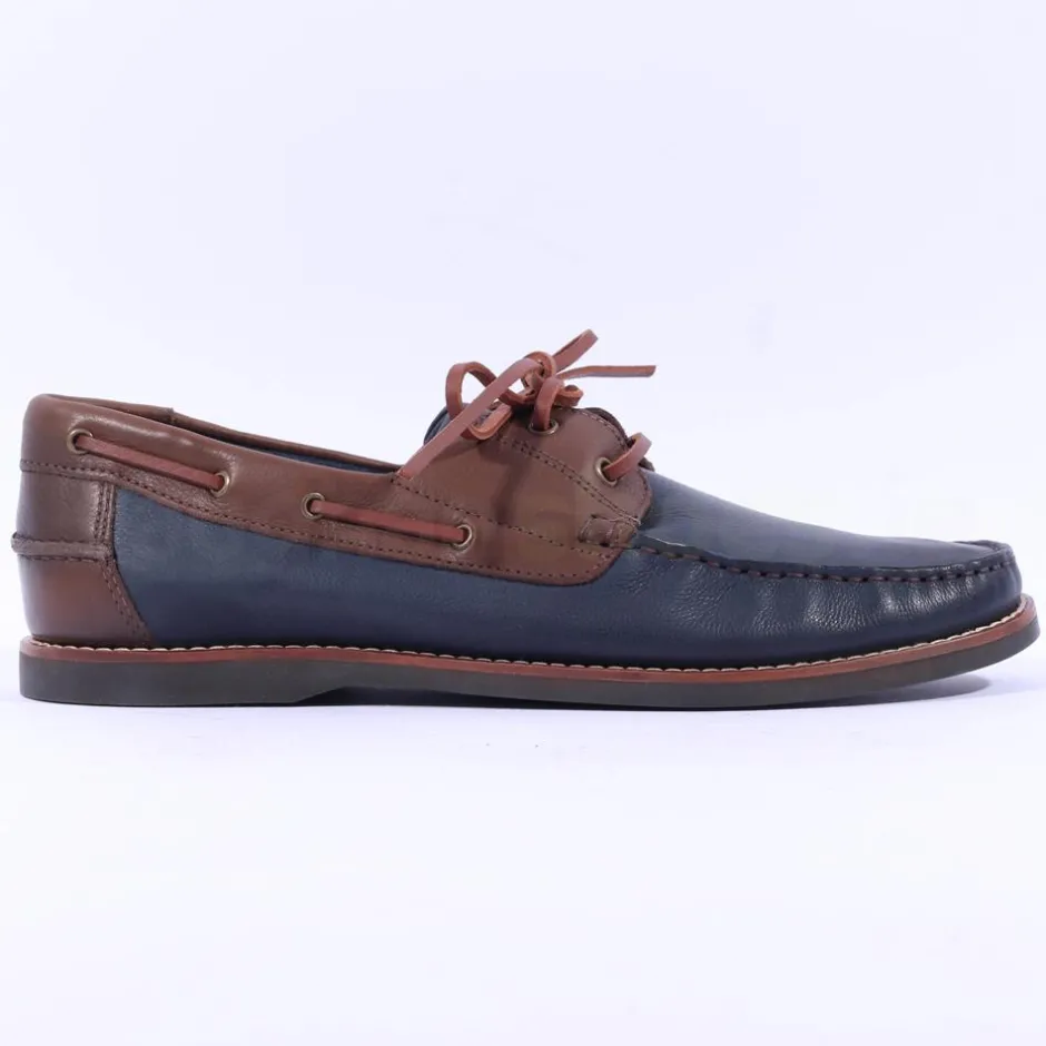 Anatomic Gel Floripa Boat Shoe - Navy Brown Combi