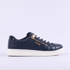 Women Tommy Bowe Ladies Flucher Sidezip Runner - Navy Gold