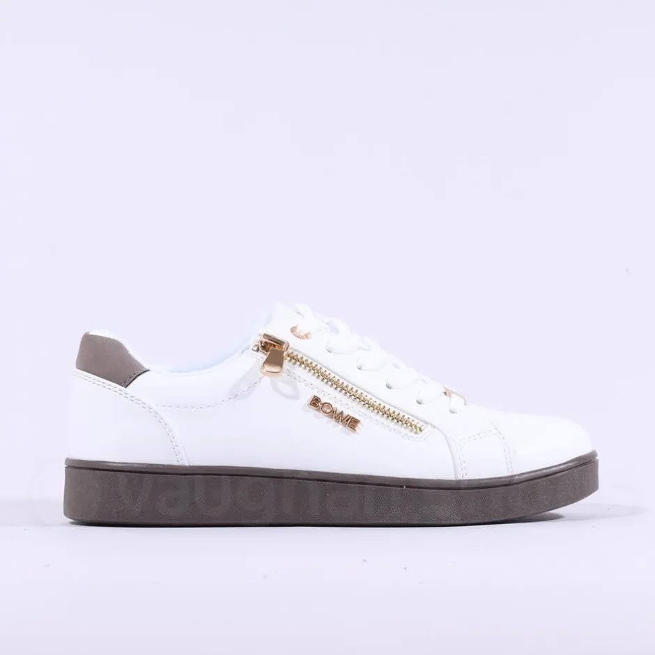 Women Tommy Bowe Ladies Flucher Sidezip Runner - White Brown