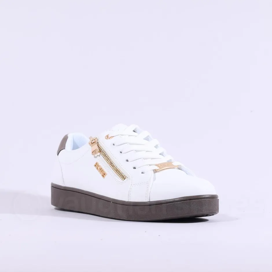 Women Tommy Bowe Ladies Flucher Sidezip Runner - White Brown