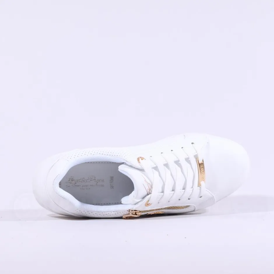 Women Tommy Bowe Ladies Flucher Sidezip Runner - White Gold