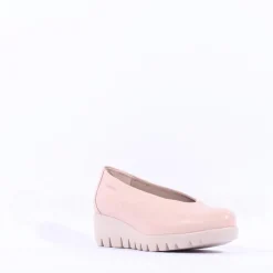 Women Wonders Fly Classic Slip On Wedge - Nude Leather